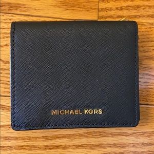Michael Kora Black Leather Wallet